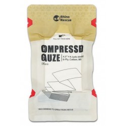 Gasa estéril comprimida de respuesta rápida Quick Response de Rhino Rescue.