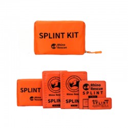 Kit de férulas de distintos tamaños para la inmobilización de heridas Rhino Rescue.